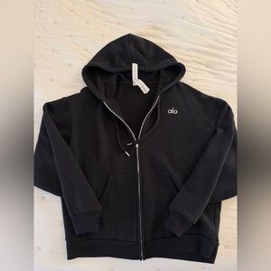 ALO Accolade Full Zip Hoodie | Unisex | Black | Small | Like New